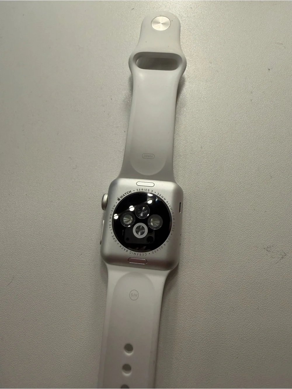 Apple Watch Series 3 GPS + Cellular, 38mm Silver Aluminum Case with Sport Band